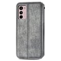 Miniatyrbillede 2 af 6: Læder Etui med A Stilfuldt Rhombus Tryk til Motorola Moto G42 - Grå Silver grey