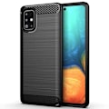 Miniatyrbillede 1 af 2: Carbon Flex Etui Samsung Galaxy A71 - Sort Black