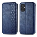 Miniatyrbillede 1 af 6: Læder Etui med A Stilfuldt Rhombus Tryk til Xiaomi Poco M5 - Blå Blue