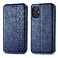 Pikkukuva 1 / 6: Nahkakotelo With A Stylish Rhombus Imprint For Xiaomi Poco M5 - Sininen Blue