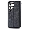 Pikkukuva 2 / 2: Nahkakotelo With A Stylish Rhombus Imprint For Samsung Galaxy S23 Ultra - Musta Black