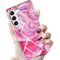Miniatyrbillede 2 af 2: Deco Samsung Galaxy S23 Etui - Marmor / Red Rhombus Pink