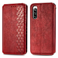Pikkukuva 1 / 2: Nahkakotelo With A Stylish Rhombus Imprint For Sony Xperia 10 IV - Punainen Red