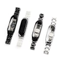 Miniatyrbillede 2 af 6: Xiaomi Mi Smart Band 6 / 5 keramisk stil urrem i rustfrit stål - Tre Perler Sort Black
