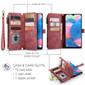 Pikkukuva 2 / 2: CaseMe vetoketjullinen lompakko-puhelinkotelo Samsung Galaxy A50s / Samsung Galaxy A50 / Samsung Galaxy A30s - Punainen Red