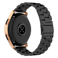 Miniatyrbillede 1 af 2: 20mm Samsung Galaxy Watch Active / Garmin Vivoactive 3 rustfrit stål Urrem - Sort Black