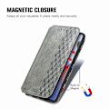 Miniatyrbillede 5 af 6: Læder Etui med A Stilfuldt Rhombus Tryk til Motorola Edge 30 Ultra / X30 Pro - Grå Silver grey