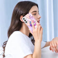 Pikkukuva 2 / 2: Marble Patterned Suojakuori With Ring Holder For Samsung Galaxy S22 Plus - Vaaleanvioletti Purple