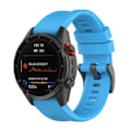 Miniatyrbillede 1 af 2: 20 mm Garmin Fenix 7S / Instinct 2S silikoneurrem med metalspænde - Himmelblå Blue