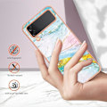 Miniatyrbillede 3 af 6: Marble Samsung Galaxy Z Flip4 Etui - Green Color Mix Green