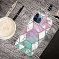 Miniatyrbillede 2 af 2: Marble design iPhone 14 Pro Max cover - Hvid Diamant I Farverig Baggrund Multicolor