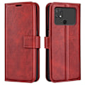 Pikkukuva 1 / 2: Lompakko Nahkakotelo For Xiaomi Poco C40 - Punainen Red