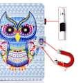 Miniatyrbillede 2 af 2: Lenovo Tab M10 flipomslag i læder med cool mønster - Ugle Multicolor