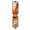 Pikkukuva 6 / 6: Vertical Flip Phone Suojakotelo With Zipper For Xiaomi 12S Pro / 12 Pro - Ruskea Brown
