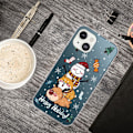 Miniatyrbild 2 av 3: Julfodral till iPhone 14 - Shiba Inu Snögubbe Och Hjort multifärg