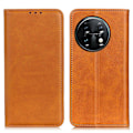 Pikkukuva 1 / 2: Lompakko-style Aitoa Nahkaa Läppäkotelo For OnePlus 11 - Ruskea Brown