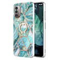 Pikkukuva 1 / 2: Marble Patterned Suojakuori With Ring Holder For Nokia G11 / G21 - Sininen Blue