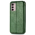 Miniatyrbild 2 av 2: Läder Motorola Moto G42 fodral med romb-design - Grön Grön