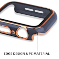 Pikkukuva 6 / 6: Apple Watch SE 2022 (44mm) suojakuori ja silikonisuojus karkaistulla lasilla - Musta / Kulta Black