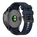 Miniatyrbillede 1 af 2: 22 mm Garmin Forerunner 945 / Fenix 6 / 5 silikone urrem - Marine Blå Blue