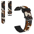 Pikkukuva 1 / 2: 20mm Universal camouflage teemalla kellon hihna - Ruskea Brown