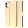 Pikkukuva 1 / 2: Sileä ja ohut premium-PU-nahkakotelo Samsung Galaxy A73 - Kulta Gold