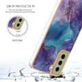 Pikkukuva 5 / 6: Marble Samsung Galaxy S21 FE Suojakotelo - Violetti Purple