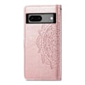 Miniatyrbillede 2 af 2: Mandala Google Pixel 7a Flip Etui - Rødguld Pink