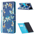 Pikkukuva 1 / 2: Wonderland Samsung Galaxy Note 20 flip kuoret - Perhonen Kuvio Blue