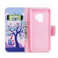 Miniatyrbillede 2 af 2: Samsung Galaxy S9 Printet Mønster PU læder flip etui - ugler Multicolor