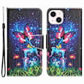 Miniatyrbillede 1 af 2: Wonderland iPhone 14 flip etui - Flaske / Sommerfugl Multicolor