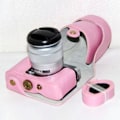 Miniatyrbillede 2 af 2: Fuji XM1/XA2/XA1 kameraetui i læder - Lyserød Pink