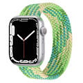 Miniatyrbild 5 av 5: Apple Watch Series 8 (41 mm) klockarmband i elastisk nylon - Gradient Grön Storlek: M Grön