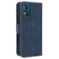 Miniatyrbillede 2 af 2: Stilfuldt Læder Etui med Pung til Motorola Moto E13 - Blå Blue