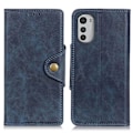 Miniatyrbillede 1 af 2: Alpha Motorola Moto E32 læder flip etui - Blå Blue