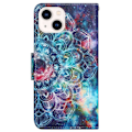 Miniatyrbillede 2 af 2: Wonderland iPhone 14 flip etui - Stjernehimmel / Mandala Multicolor