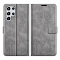 Pikkukuva 1 / 2: Wallet-style Nahkakotelo For Samsung Galaxy S22 Ultra - Harmaa Silver grey