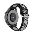 Miniatyrbillede 1 af 4: Ticwatch GTX / Pro tofarvet silikone urrem - Sort / Grå Silver grey