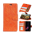 Miniatyrbillede 1 af 2: Samsung Galaxy A7 (2018) mobiletui i splidtet læder med Nappa tekstur og pung - Orange Orange