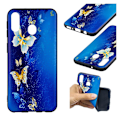 Miniatyrbild 1 av 2: Butterfly läder Samsung Galaxy M20 fodral - Blå Blå