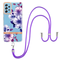 Miniatyrbillede 1 af 2: Slankt og slidstærkt softcover med nøglesnor til Samsung Galaxy A52s 5G / A52 5G / A52 - Lilla Begonia Purple