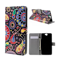 Pikkukuva 1 / 2: Moberg Htc One A9 Nahkakotelo - Modernit Kukat Multicolor