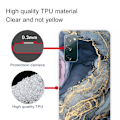 Pikkukuva 2 / 2: Marble design Samsung Galaxy S20 FE 5G / Samsung Galaxy S20 FE kotelot - Sininen Kultainen Roiske Marmori Blue