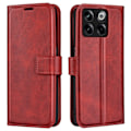Pikkukuva 1 / 2: Lompakko Nahkakotelo For OnePlus Ace Pro / 10t - Punainen Red