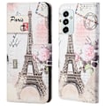 Pikkukuva 1 / 2: Wonderland Samsung Galaxy M23 flip kuoret - Valkoinen Torni Multicolor