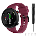 Miniatyrbillede 2 af 2: Garmin Forerunner 45S holdbar black Spænde silikone Urrem - Vinrød Red