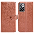 Miniatyrbillede 1 af 2: Klassisk Xiaomi Redmi Note 11 Pro Plus 5G flip etui - Brun Brown