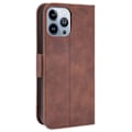 Pikkukuva 2 / 2: iPhone 14 Pro moderni nahkainen lompakkokotelo - Ruskea Brown