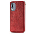 Pikkukuva 2 / 2: Nahkakotelo With A Stylish Rhombus Imprint For Nokia X30 - Punainen Red