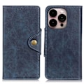 Miniatyrbillede 1 af 2: Alpha iPhone 14 Pro Max læder flip etui - Blå Blue